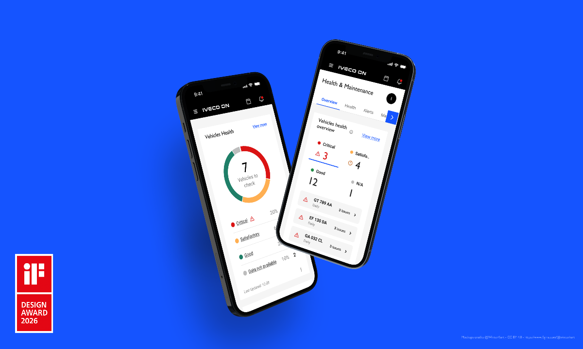 IVECO ON vince il prestigioso iF DESIGN AWARD 2026 per l'eccezionale esperienza digitale utente - - Lombardia Truck