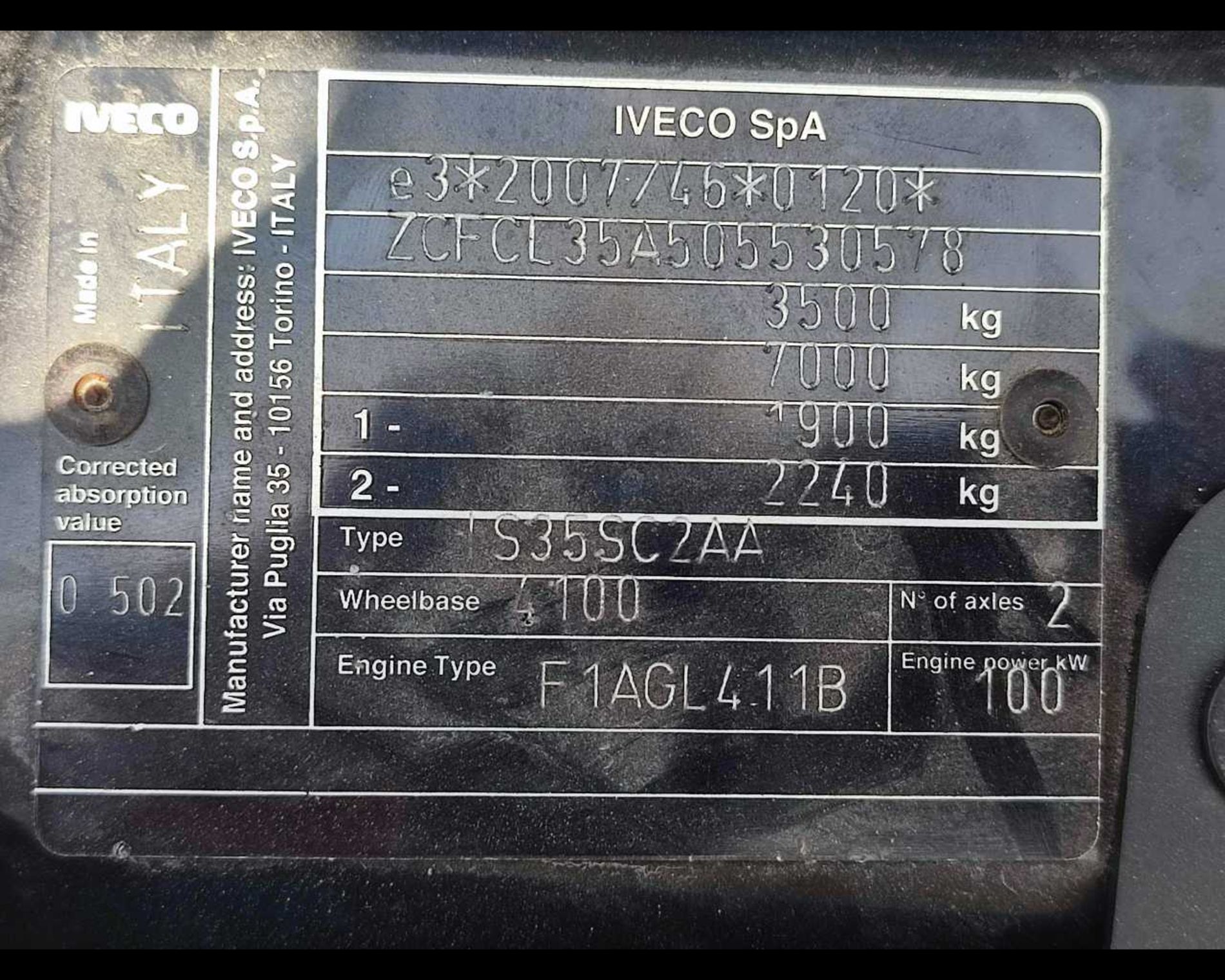 IVECO Daily 35 S14 V  - Lombardia Truck