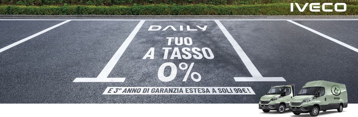 Nuovo Daily tuo a tasso 0% e 3° anno di garanzia estesa a soli 99€! - Lombardia Truck